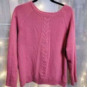 Blush Cotton Knit Sweater - Medium